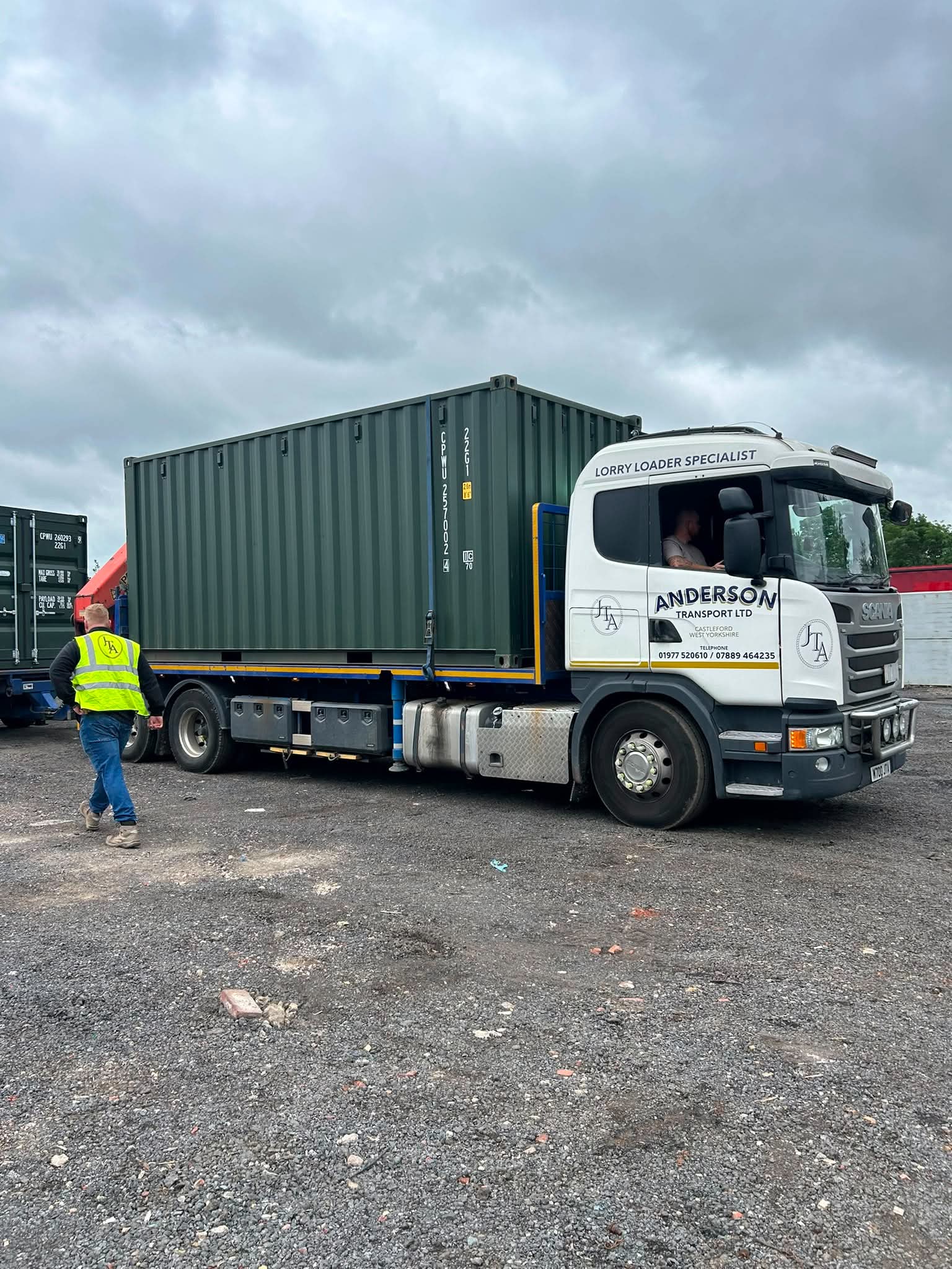 JT Anderson Transport 6-wheel Scania 27tm lorry loader - Anderson Transport Ltd, Castleford West Yorkshire